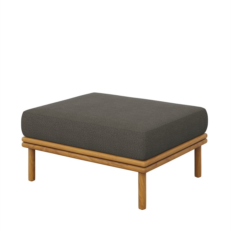 Wren Ottoman in Natural Flint Gray