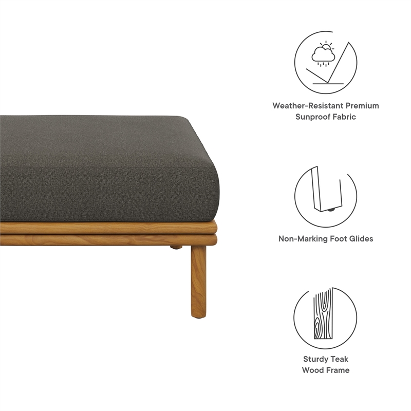 Wren Ottoman in Natural Flint Gray