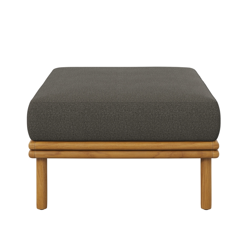 Wren Ottoman in Natural Flint Gray