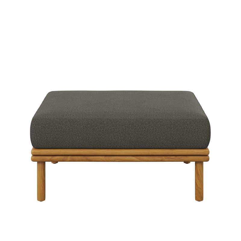 Wren Ottoman in Natural Flint Gray