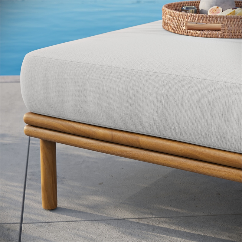 Wren Ottoman in Natural Sail
