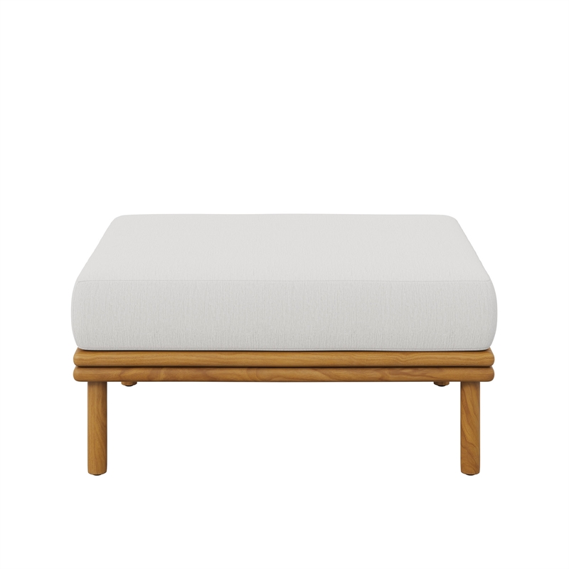 Wren Ottoman in Natural Sail