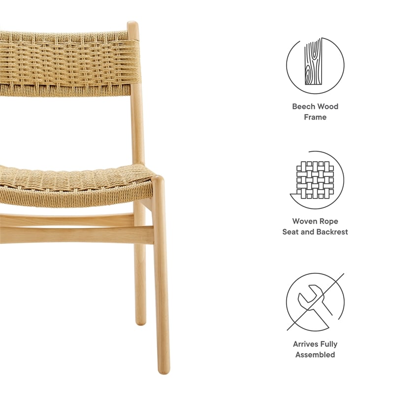 Wynn Dining Side Chairs Set of 2 in Natural Natural
