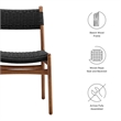 Wynn Dining Side Chairs Set of 2 in Walnut Black