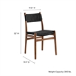 Wynn Dining Side Chairs Set of 2 in Walnut Black