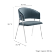 Nella Dining Chair Set of 2 in Cadet Blue