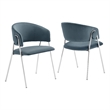 Nella Dining Chair Set of 2 in Cadet Blue
