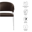 Nella Dining Chair Set of 2 in Chocolate Brown