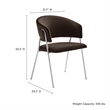 Nella Dining Chair Set of 2 in Chocolate Brown