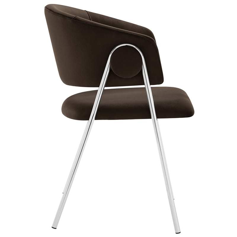 Nella Dining Chair Set of 2 in Chocolate Brown