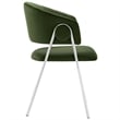 Nella Dining Chair Set of 2 in Moss Green Silver