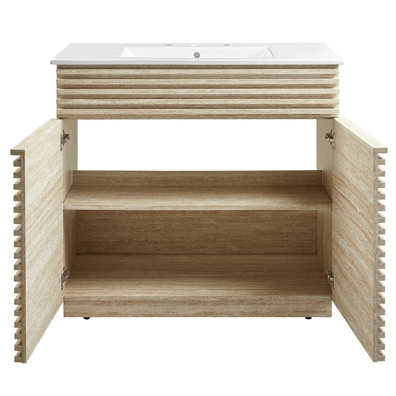 Render Bathroom Vanity With Sink in White