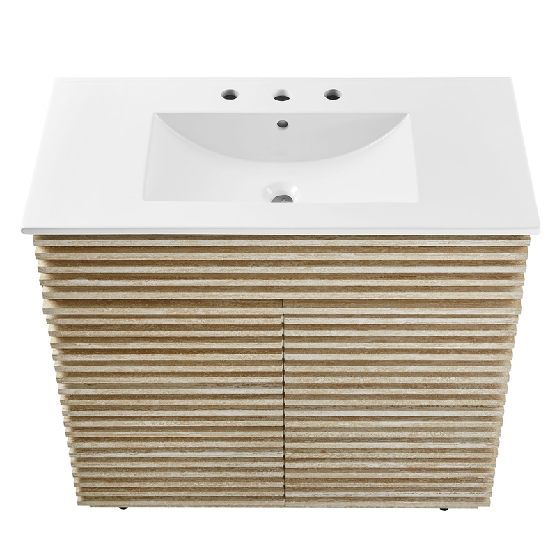 Render Bathroom Vanity With Sink in White