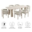 Modway Nautica 7-Piece Dining Table and Chairs Set in Ivory Taupe
