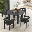 Modway 5-Piece Dining Table and Chairs Set in Charcoal Graphite