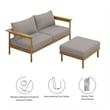 Wren 2-Piece Sofa and Ottoman Set in Natural Driftwood