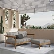 Wren 2-Piece Sofa and Ottoman Set in Natural Driftwood