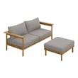 Wren 2-Piece Sofa and Ottoman Set in Natural Driftwood