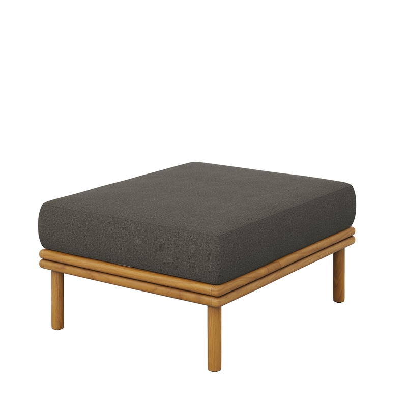 Wren 2-Piece Sofa and Ottoman Set in Natural Flint Gray
