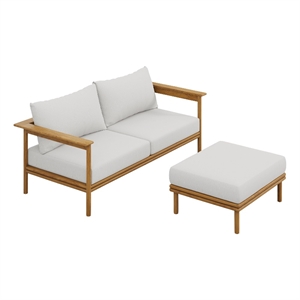 wren 2-piece sofa and ottoman set in natural sail