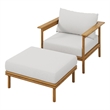 Wren Armchair and Ottoman Set in Natural Sail