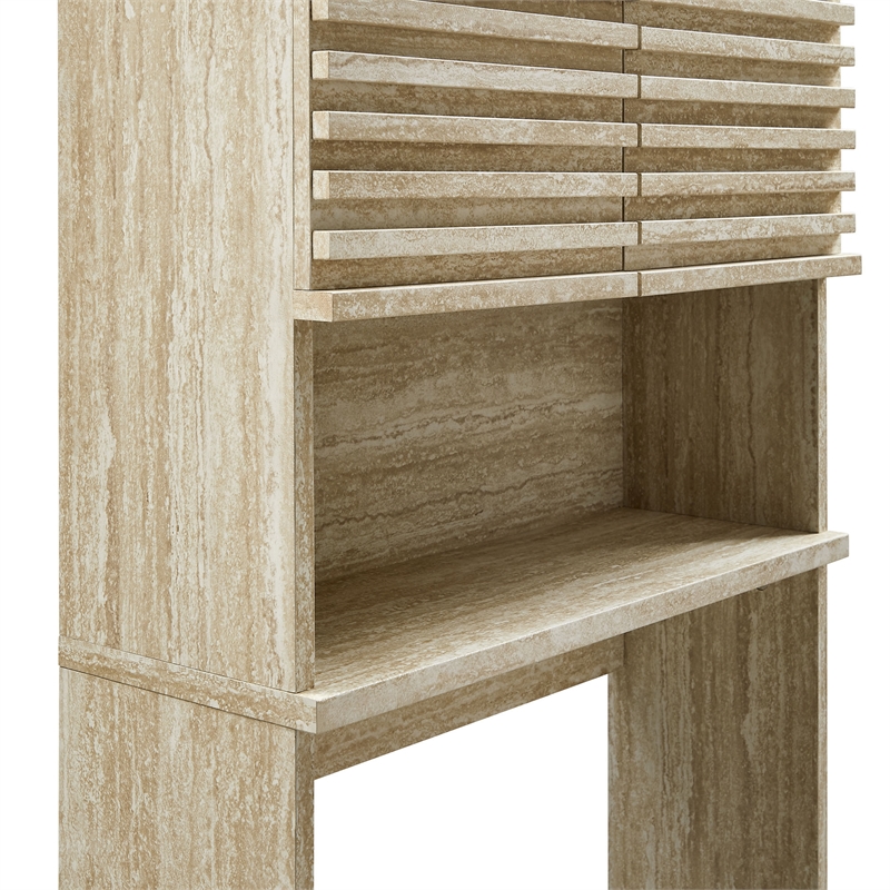 Render Bathroom Storage Cabinet in Travertine