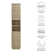 Render Linen Storage Cabinet in Travertine