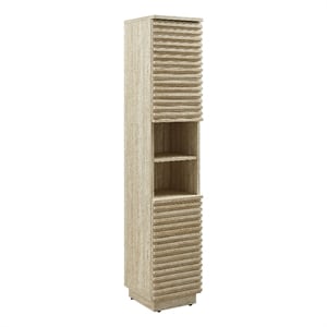 Render Linen Storage Cabinet in Travertine