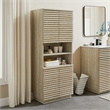 Render Linen Storage Cabinet in Travertine