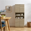 Render Linen Storage Cabinet in Travertine