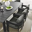 Modway Tahoe Aluminum Outdoor 9-Piece Patio Dining Set in Gray Charcoal