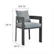 Modway Tahoe Aluminum Outdoor 9-Piece Patio Dining Set in Gray/Gray
