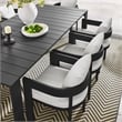 Modway Tahoe Aluminum Outdoor 9-Piece Patio Dining Set in Gray/White