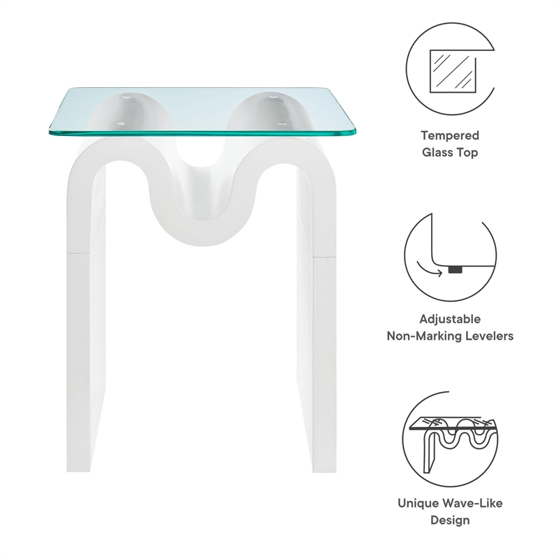 Ondine Side Table in White