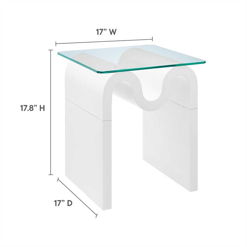 Ondine Side Table in White