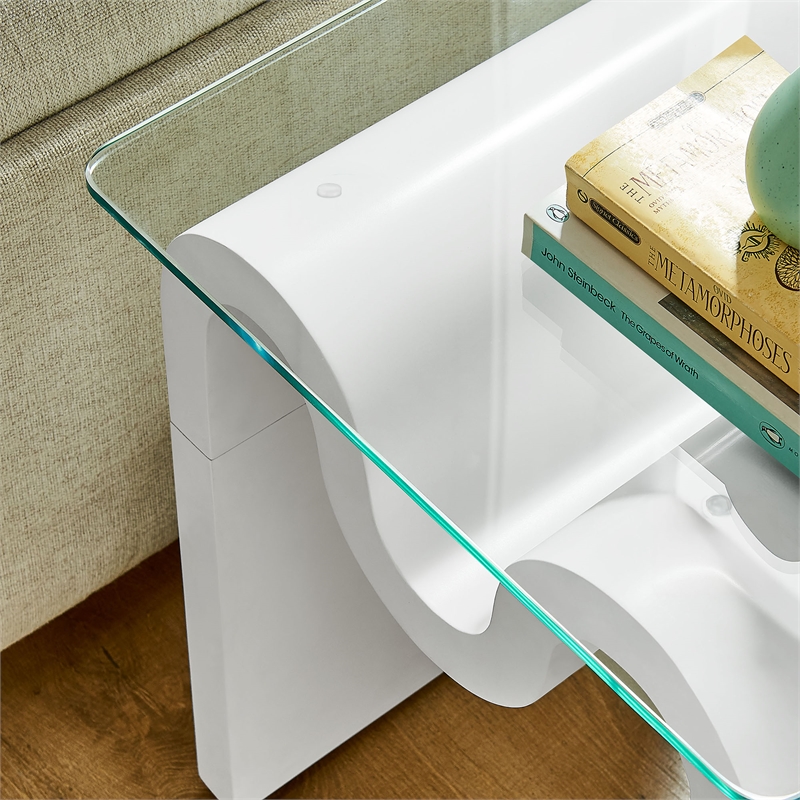 Ondine Side Table in White