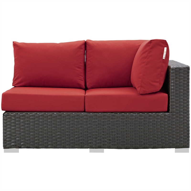 Sojourn Right Arm Loveseat in Canvas Red