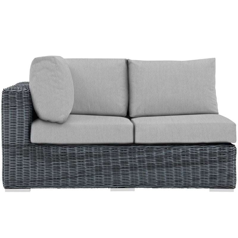 Summon Left Arm Loveseat in Canvas Gray