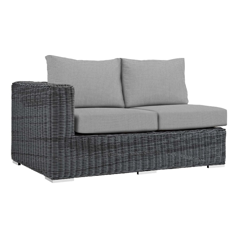 Summon Left Arm Loveseat in Canvas Gray