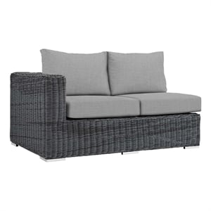 summon left arm loveseat in canvas gray