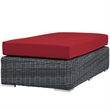 Summon Rectangle Ottoman in Canvas Red