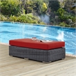 Summon Rectangle Ottoman in Canvas Red