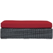 Summon Rectangle Ottoman in Canvas Red