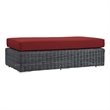 Summon Rectangle Ottoman in Canvas Red
