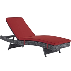 Summon Chaise in Canvas Red