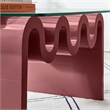 Modway Ondine Unique Wave Shaped Tempered Glass Coffee Table in Spiced Apple