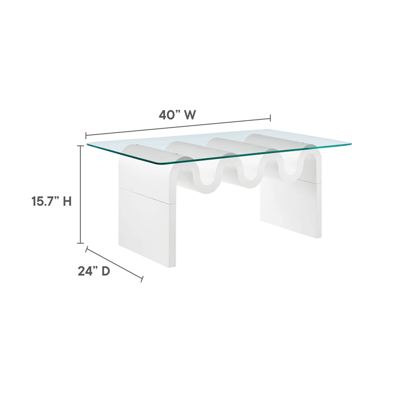 Ondine Coffee Table in White