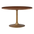 Lippa Dining Table in Brass Walnut