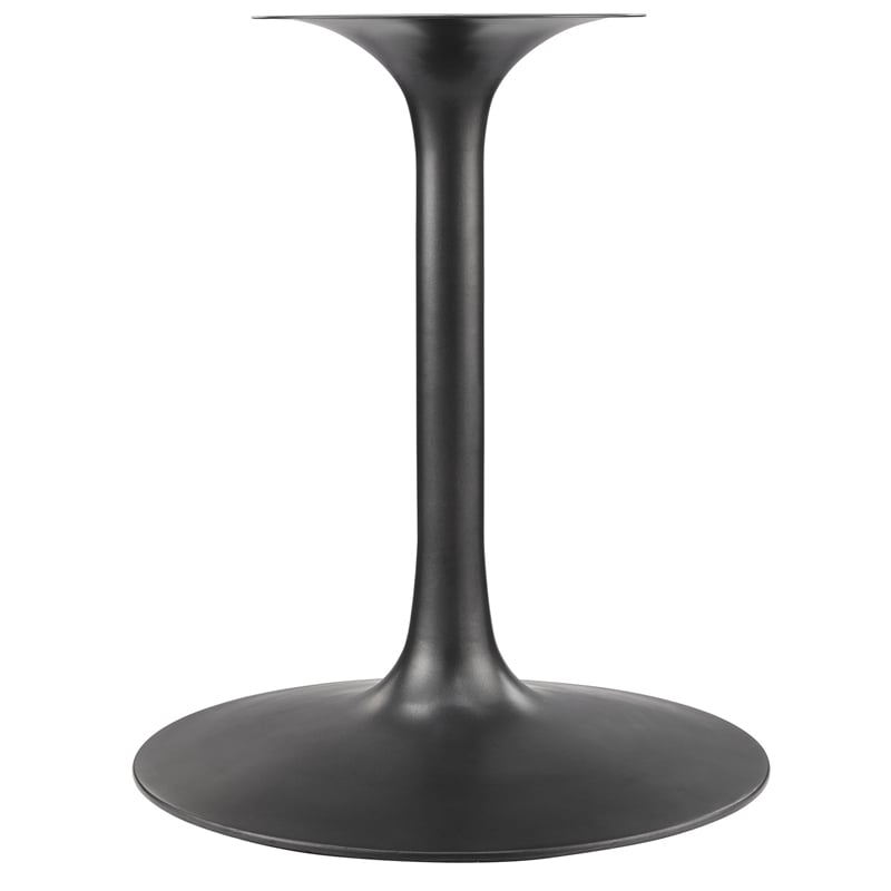 Modway Lippa Dining Table with Powder-Coated Metal Pedestal Base in Black Walnut