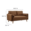 Revive Loveseat in Brown